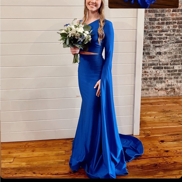 Sherri Hill Dresses Blue Prom Dress Poshmark